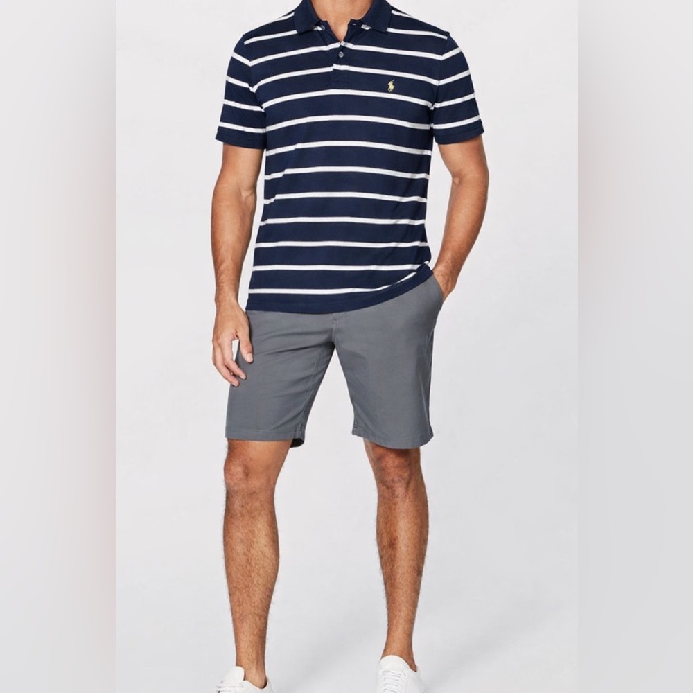 Polo Ralph Lauren Men’s Classic Fit Blue White Striped Polo Shirt XL